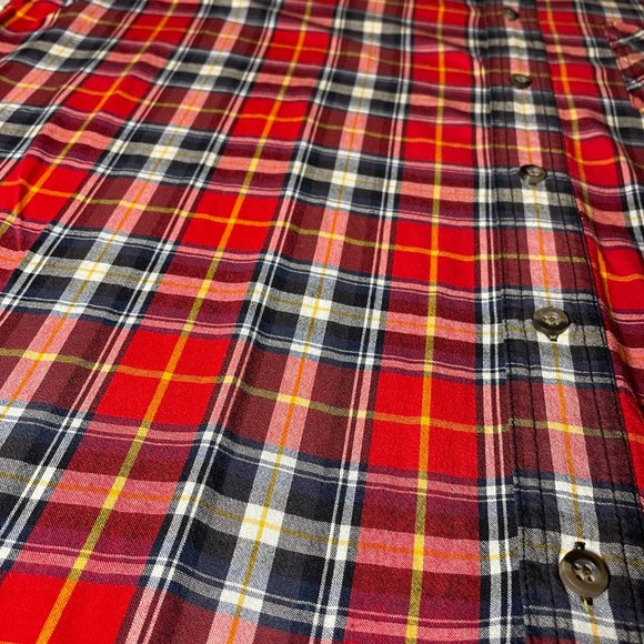 Woolrich Plaid Button Down Short Sleeve Shirt Size medium - Picture 4 of 5